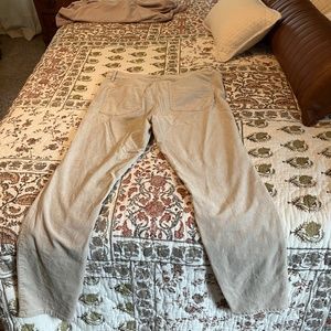 Cream colored corduroy pants